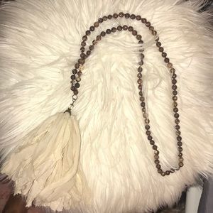 Homemade tassel necklace